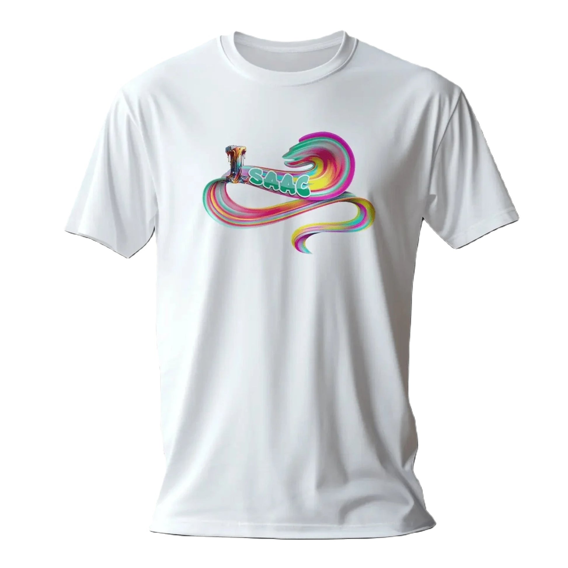 T shirt personnalisé garçon – Prénom avec design artistique de peinture colorée - MiniLook