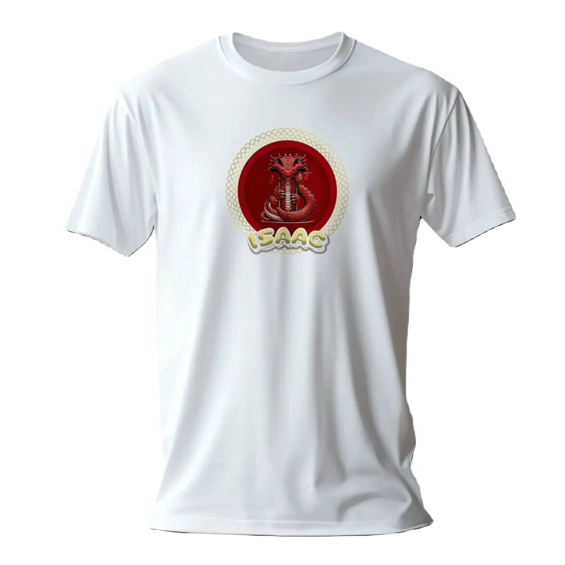 T shirt personnalisé garçon – Prénom et initiale avec design dragon rond - MiniLook