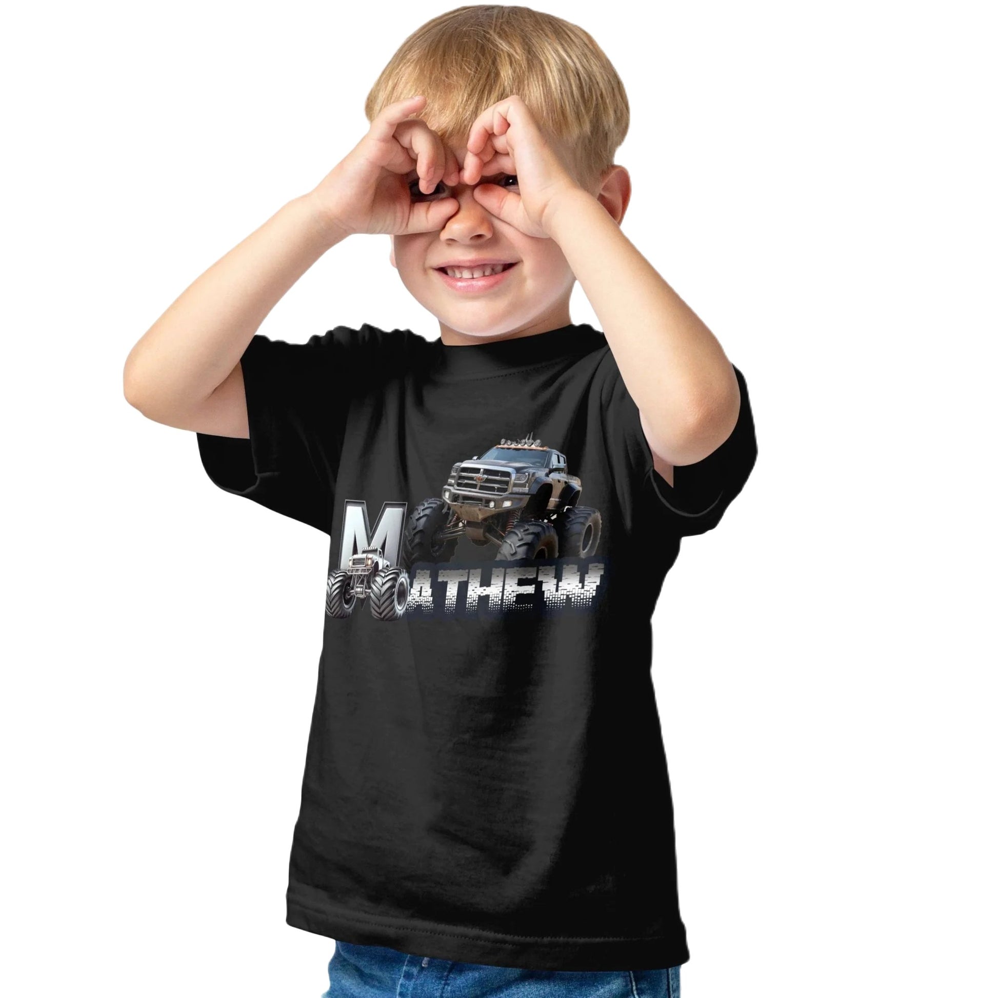 T shirt personnalisé garçon – Voiture de course avec nom - MiniLook