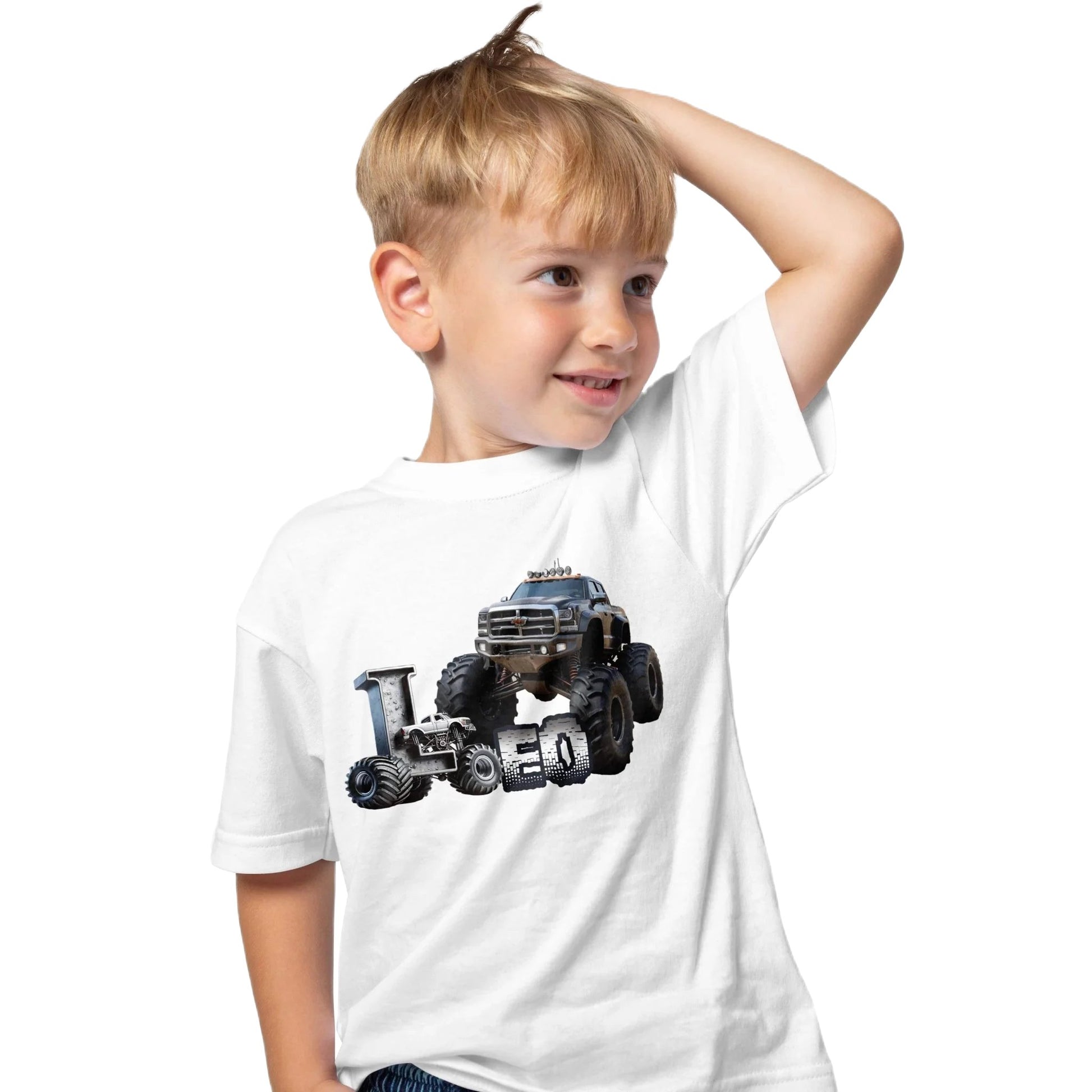 T shirt personnalisé garçon – Voiture de course avec nom - MiniLook