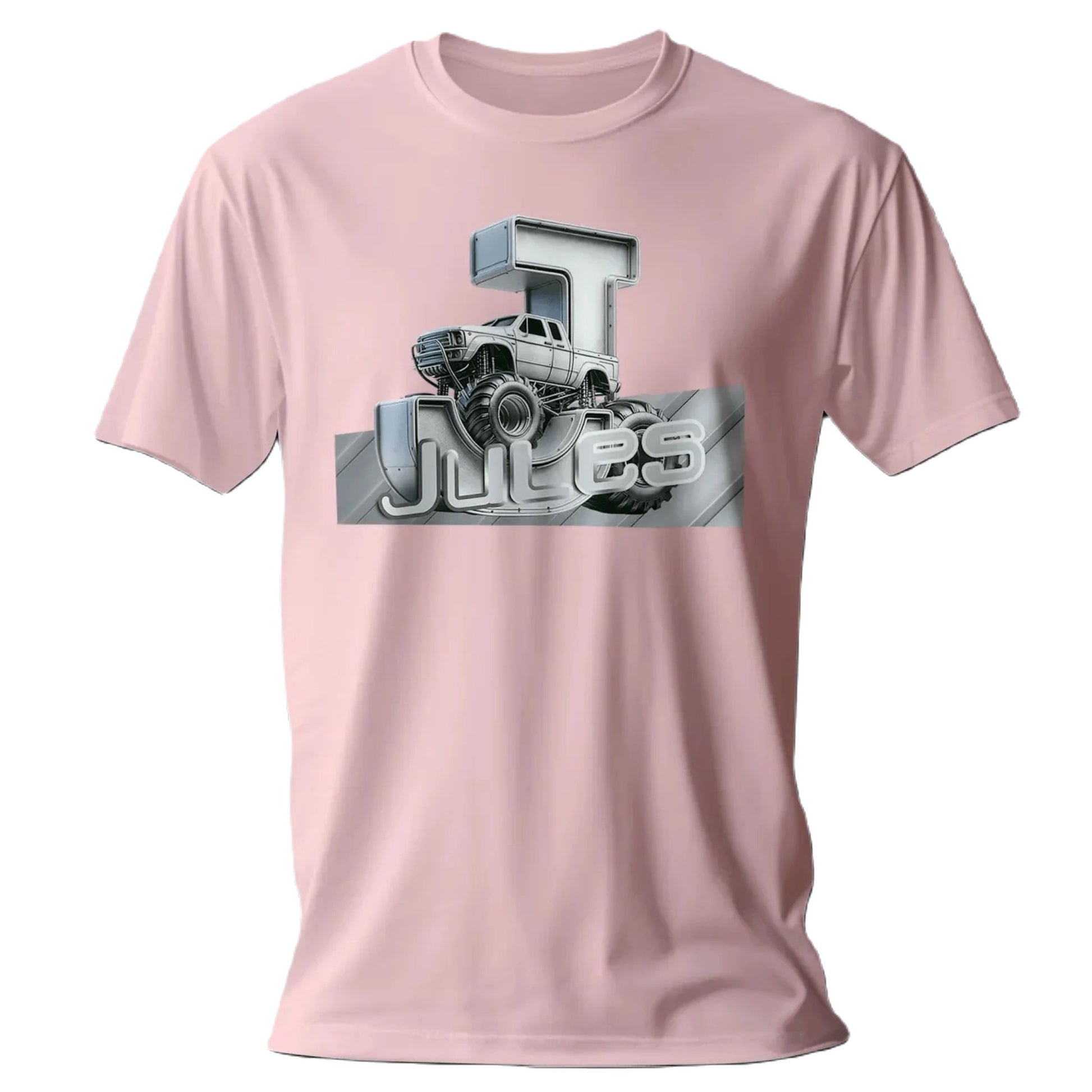 T shirt personnalisé garçon – Voiture de course avec nom et initiale - MiniLook