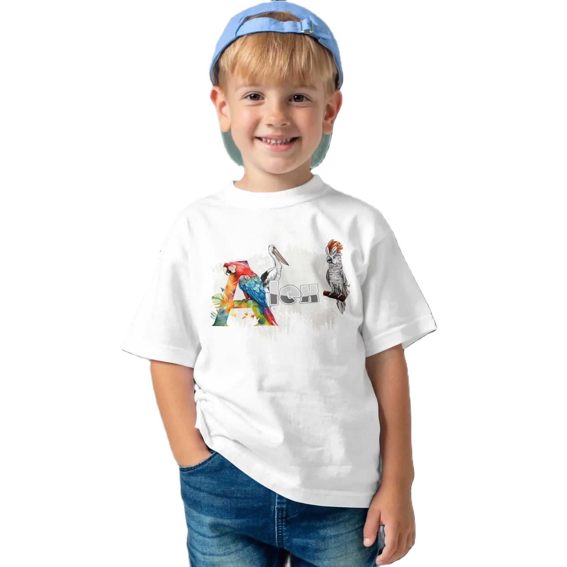 T shirt personnalisé – Motif perroquet et oiseau - MiniLook