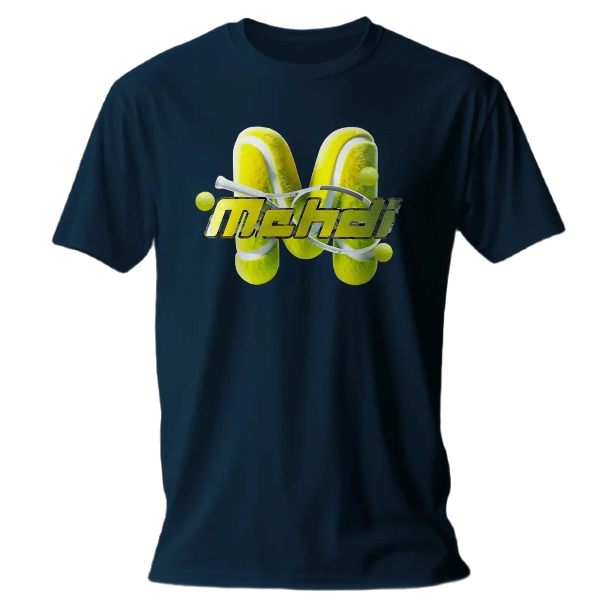 T shirt personnalisé pour enfants - Raquette de tennis avec initiale et prénom - MiniLook