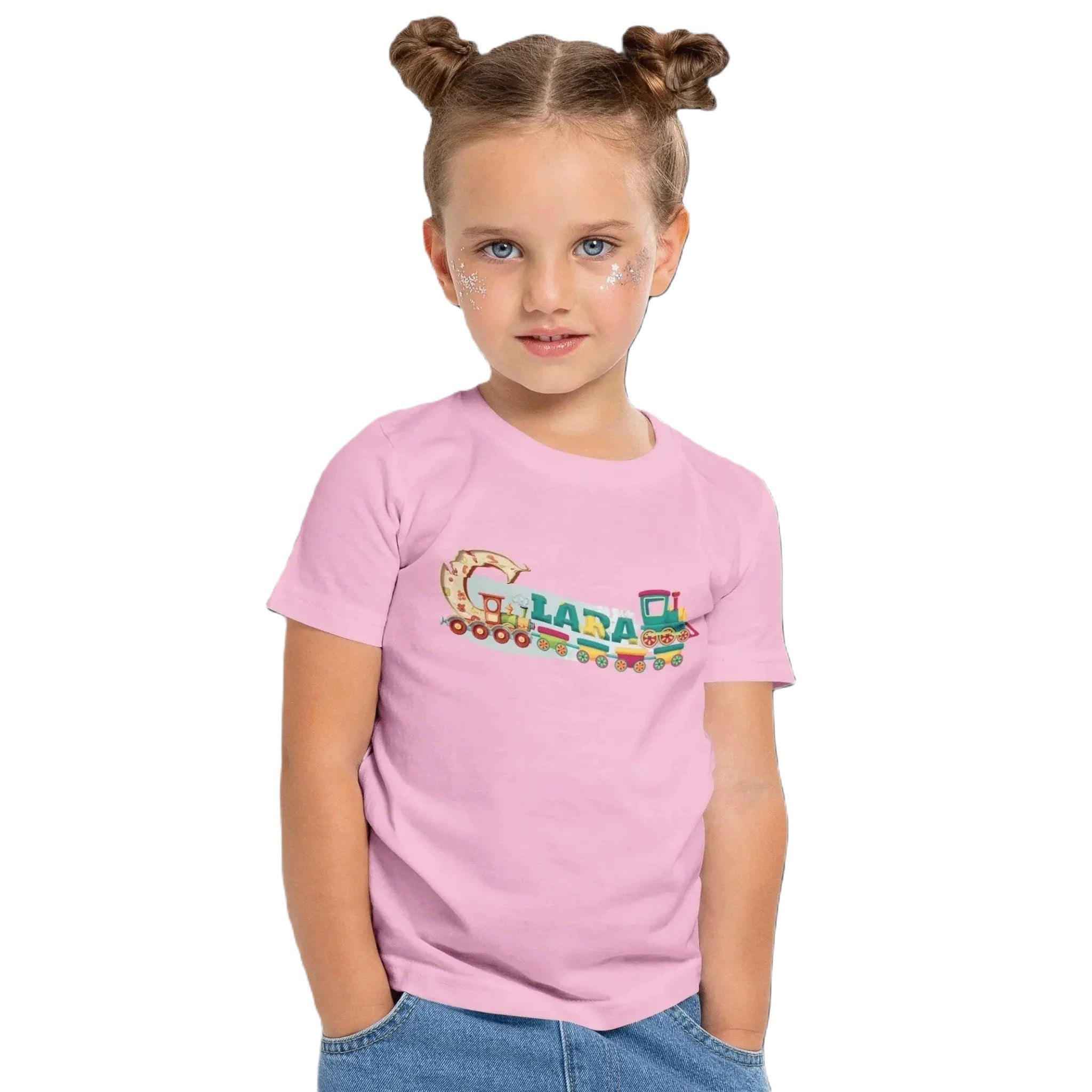 T shirt personnalisé pour fille - Motif train avec prénom - MiniLook