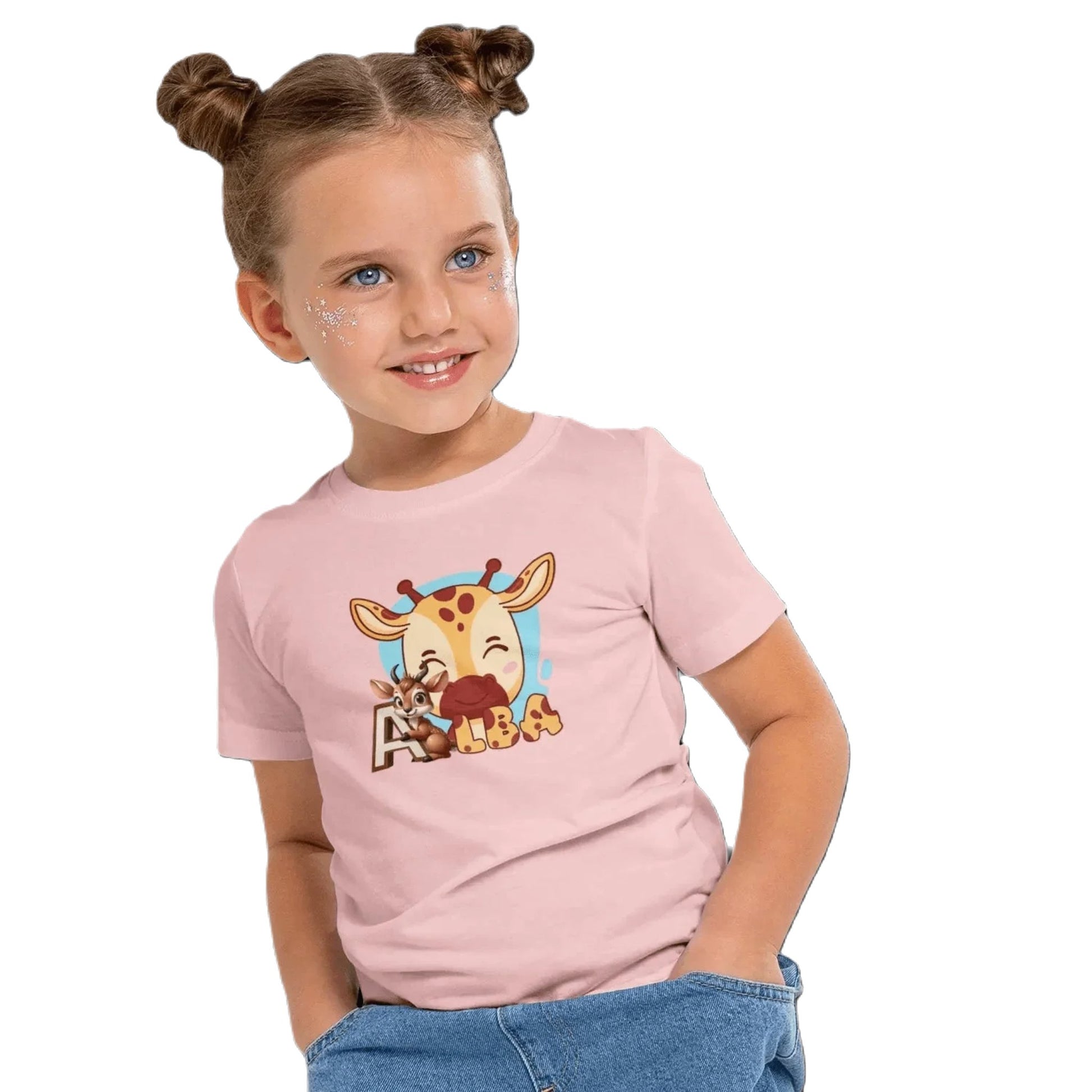 T shirt personnalisé pour fille - Motif vache avec prénom - MiniLook