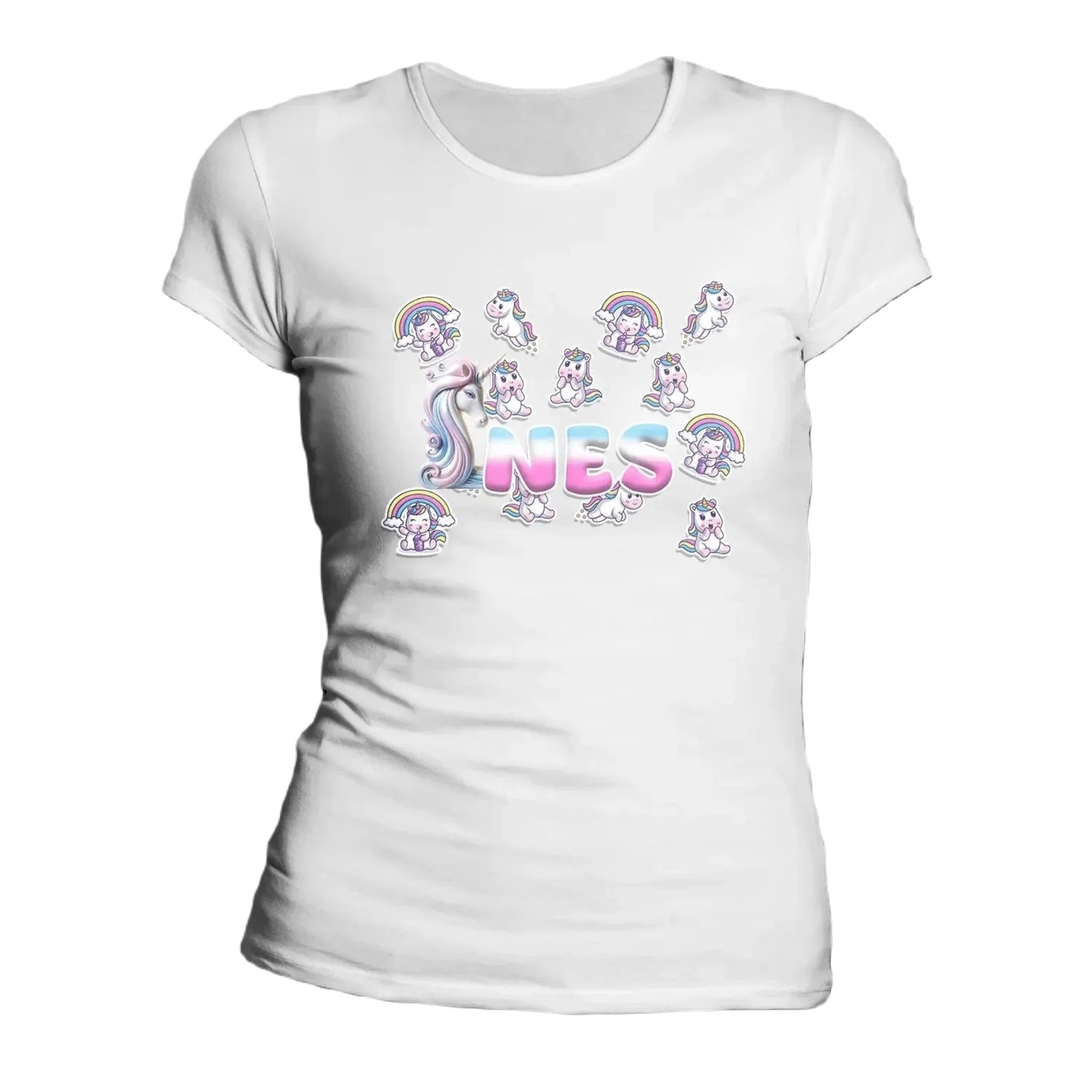 T shirt personnaliser femme – Prénom et design bébés licornes - MiniLook