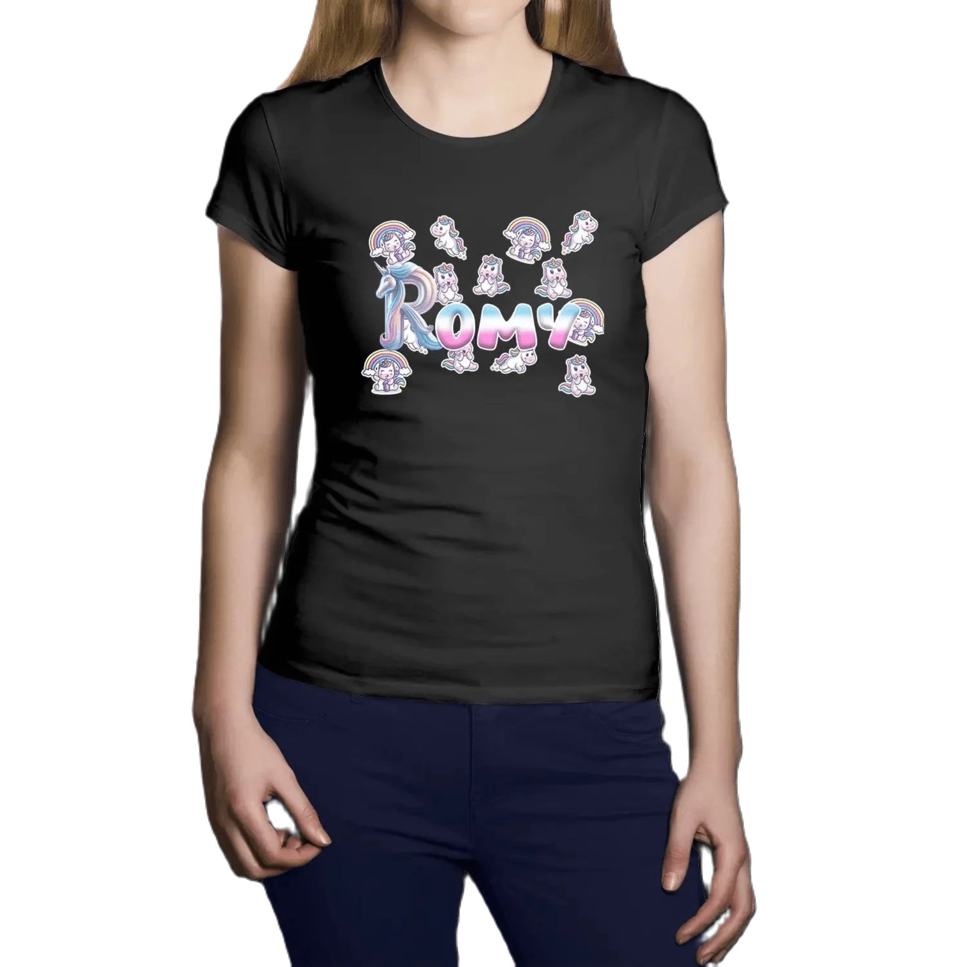 T shirt personnaliser femme – Prénom et design bébés licornes - MiniLook