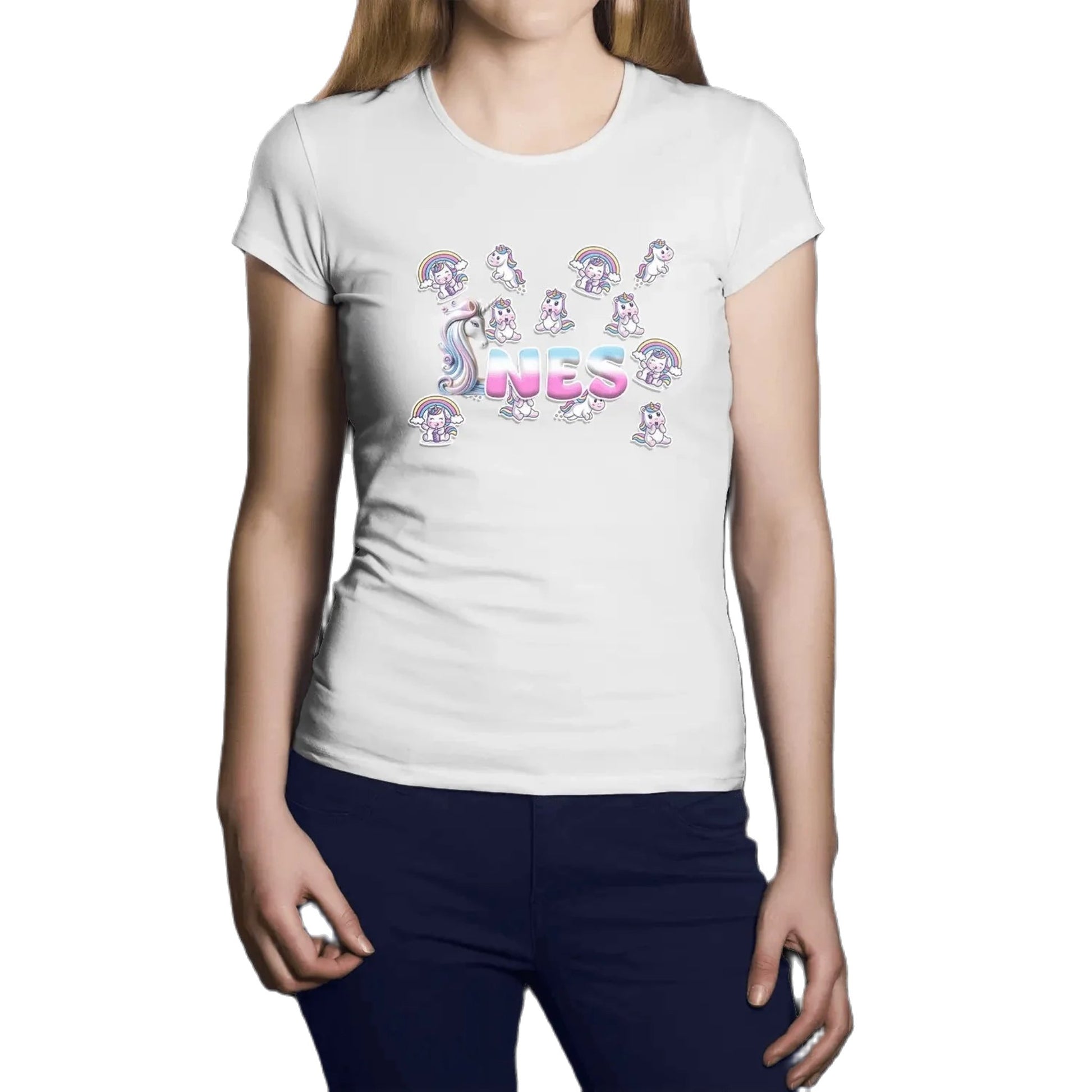 T shirt personnaliser femme – Prénom et design bébés licornes - MiniLook