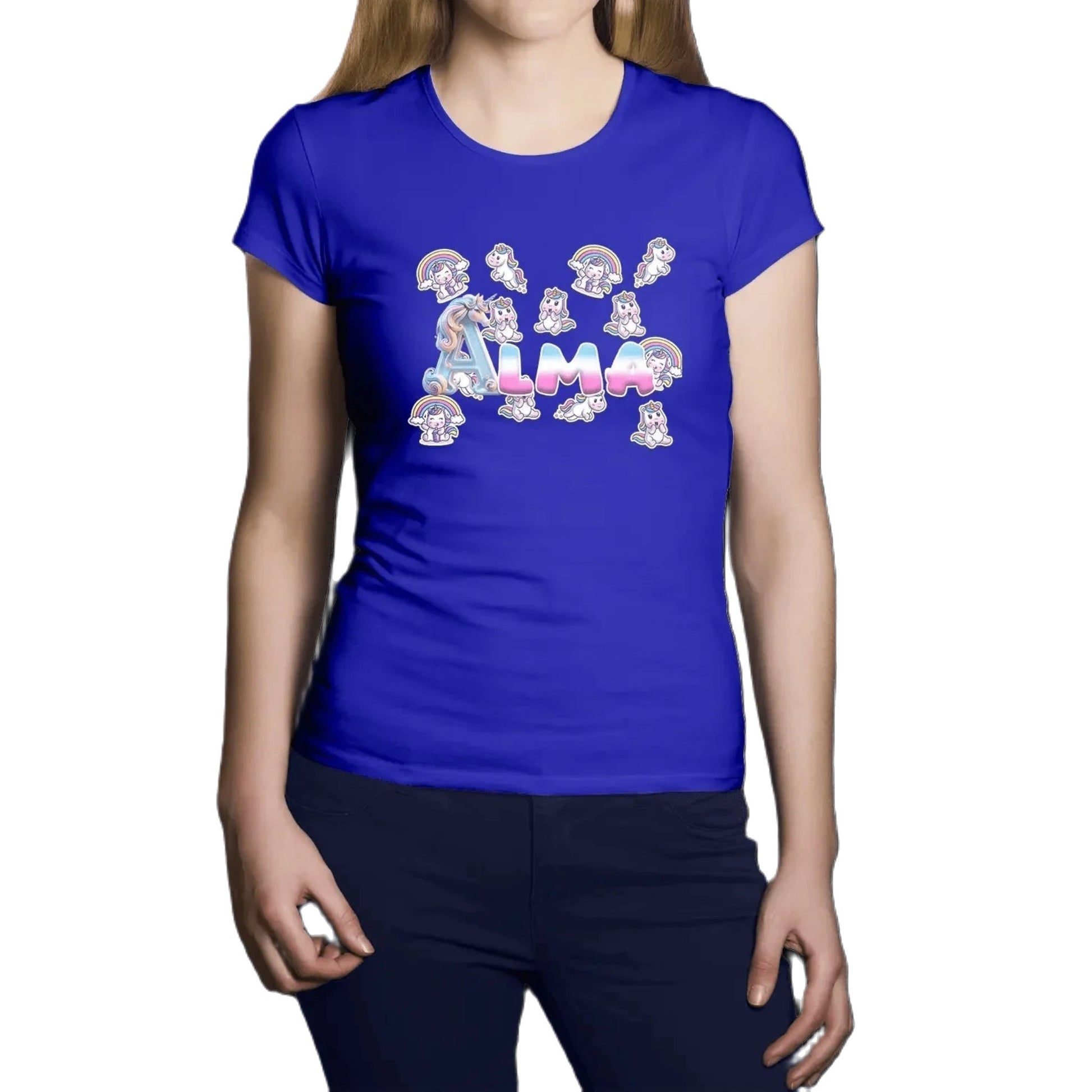 T shirt personnaliser femme – Prénom et design bébés licornes - MiniLook