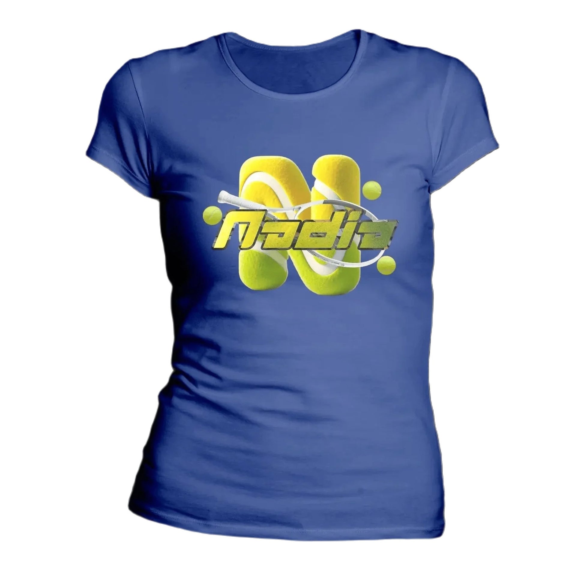 T shirt personnaliser femme – Raquette de tennis avec prénom et initiale - MiniLook