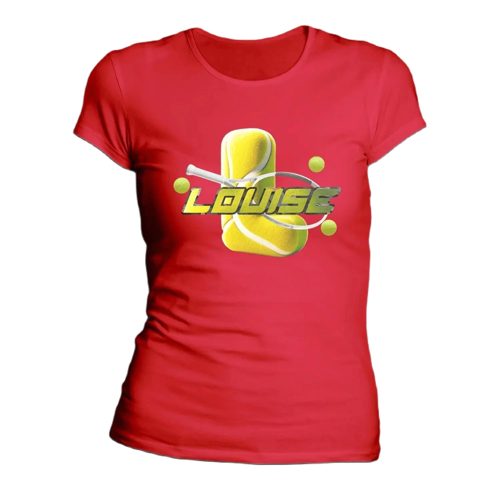 T shirt personnaliser femme – Raquette de tennis avec prénom et initiale - MiniLook