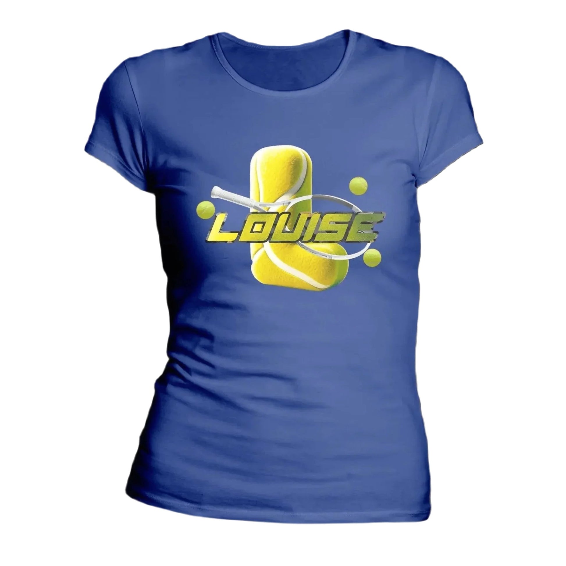 T shirt personnaliser femme – Raquette de tennis avec prénom et initiale - MiniLook