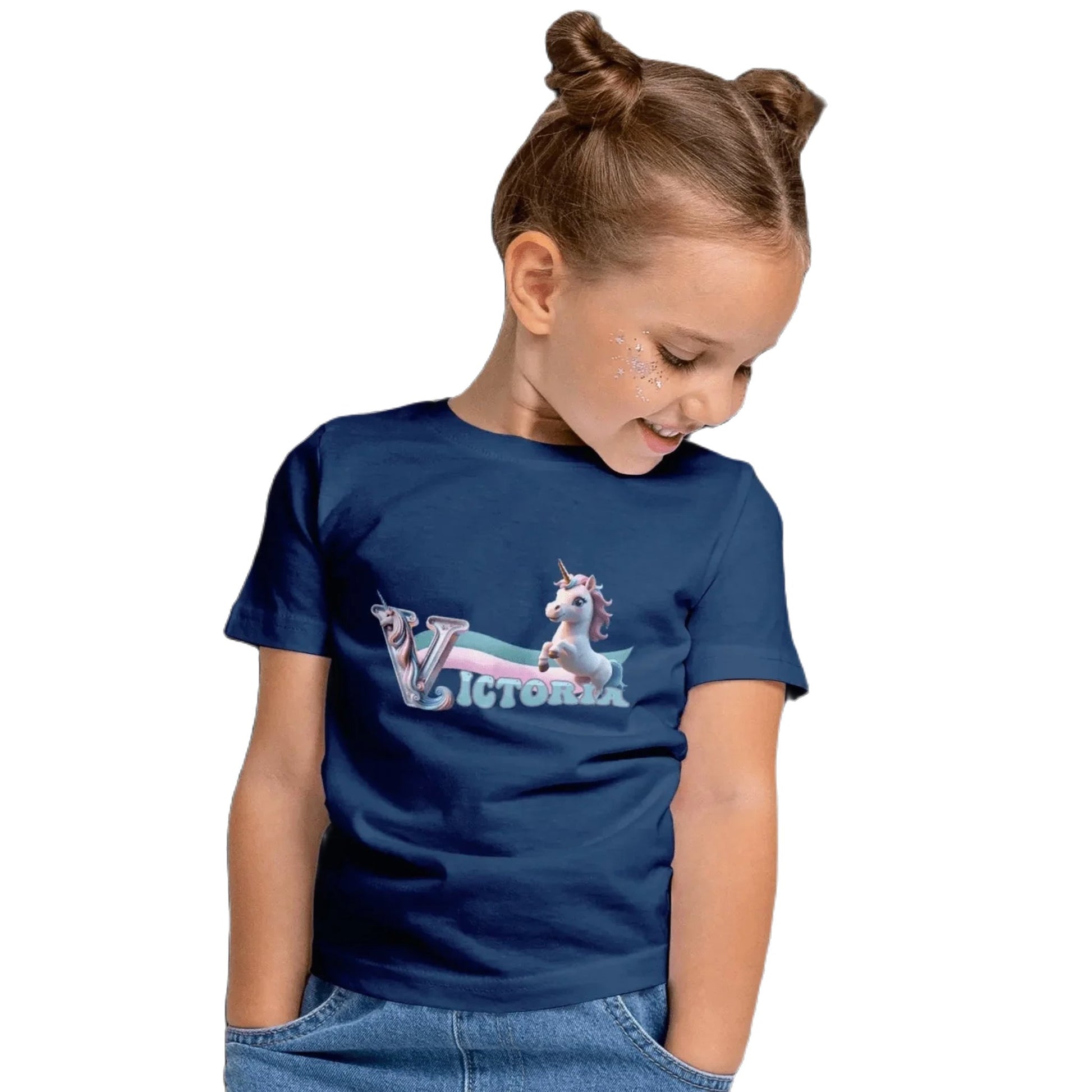 T shirt personnaliser fille – Prénom avec design licorne - MiniLook