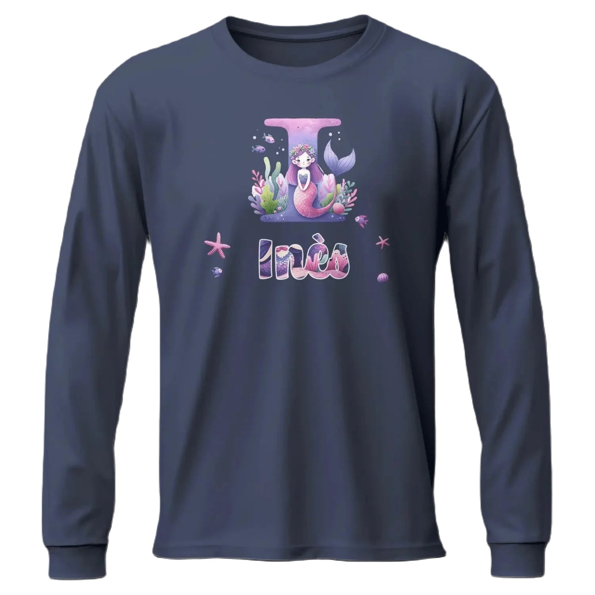 T Shirt Personnaliser Fille - Sirène de Mer Design - MiniLook