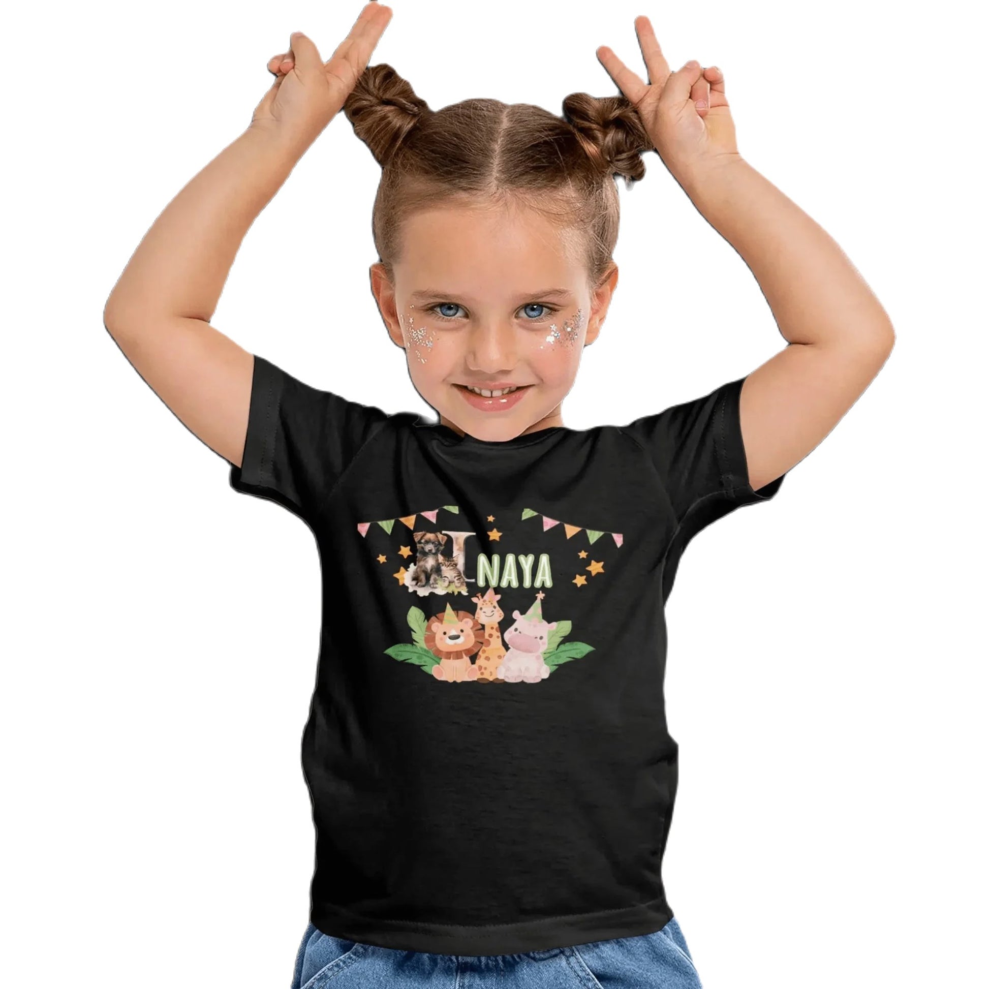 T shirt personnaliser pour enfants - Animaux et anniversaire avec prénom - MiniLook