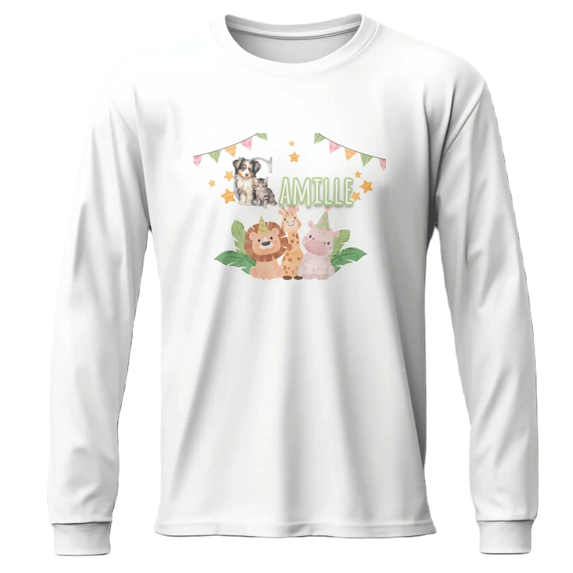 T shirt personnaliser pour enfants - Animaux et anniversaire avec prénom - MiniLook