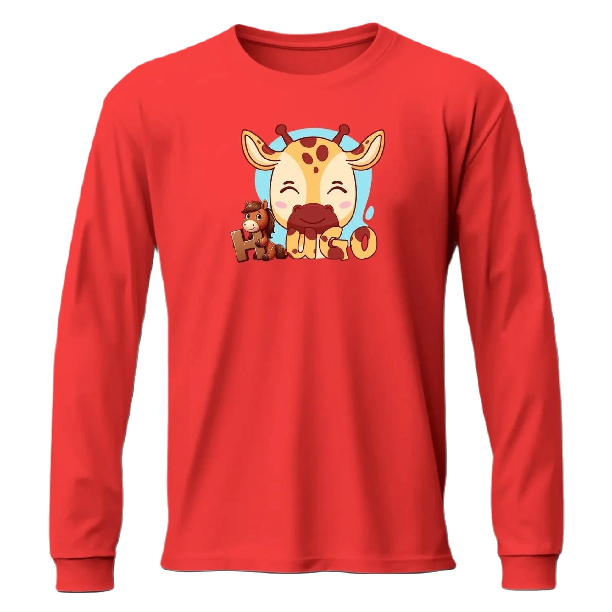 T shirt personnaliser pour enfants - Motif vache et singe avec prénom - MiniLook