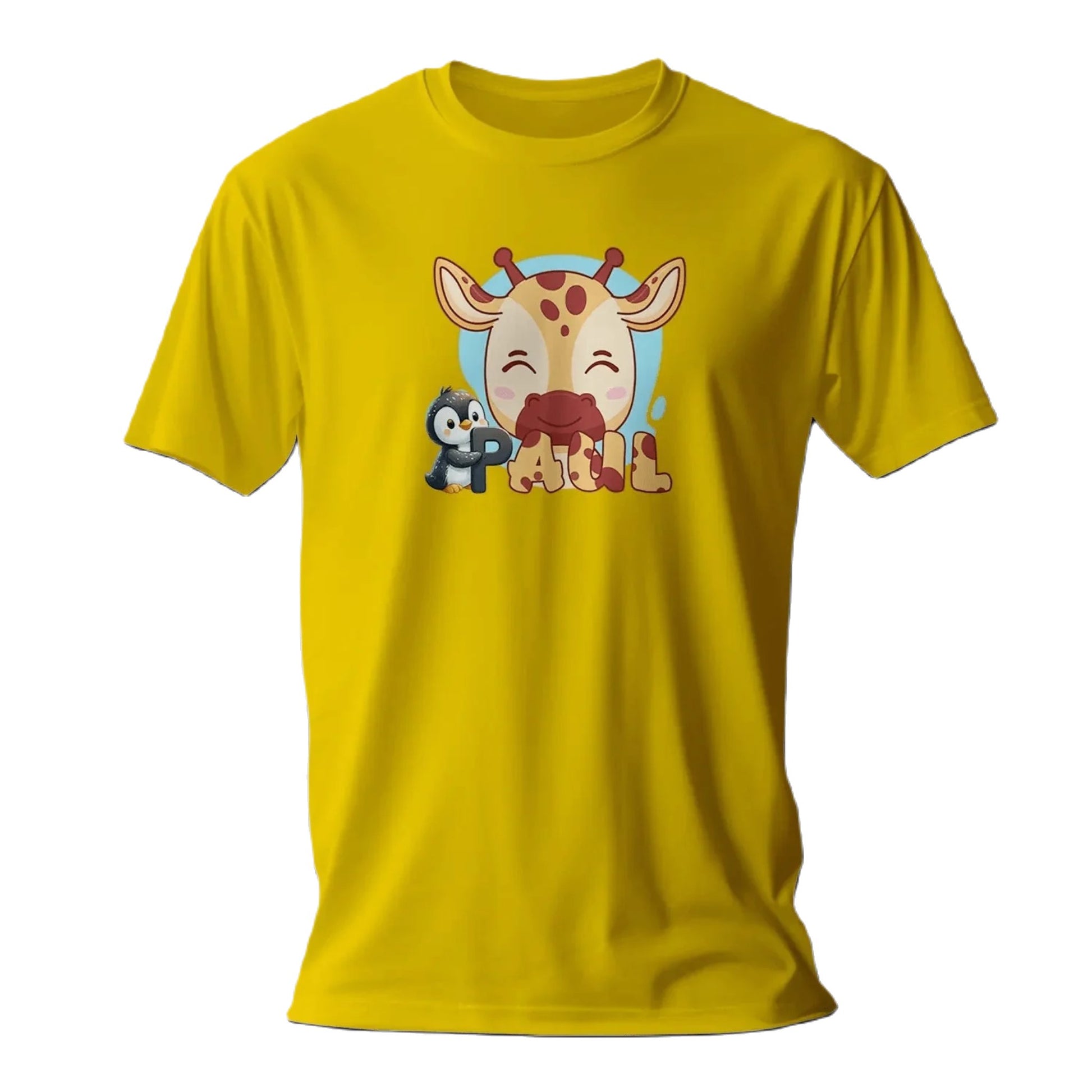 T shirt personnaliser pour enfants - Motif vache et singe avec prénom - MiniLook