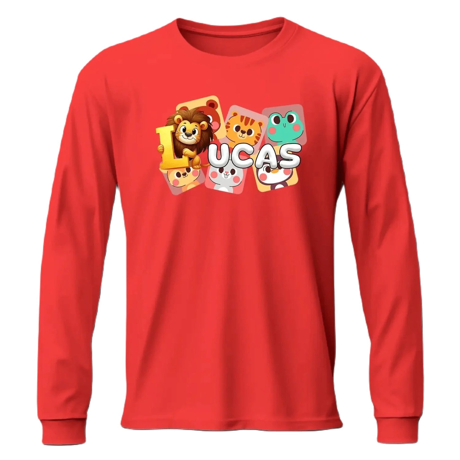 T shirt personnaliser pour enfants - Visages d’animaux en mosaïque avec prénom - MiniLook