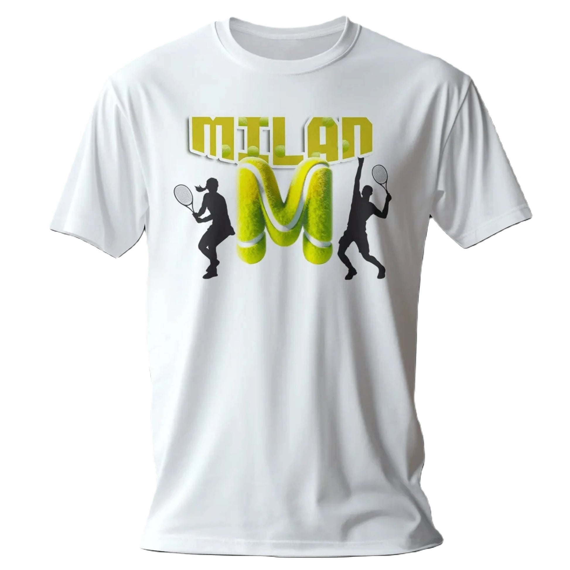 T shirt personnaliser pour homme - Balle de tennis avec prénom et initiale - MiniLook